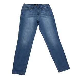 1822 Denim‎ Skinny Jeans Women's 12 Blue Stretch Mid Rise 32x27